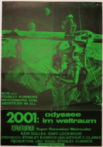 2001: Odyssee im Weltraum, Orig. Kinoplakat, sehr seltenes Motiv in Grün-image