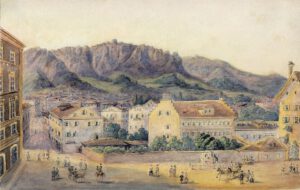 Carl Theodor von Buseck, Zürich - Uetli Berg, Aquarell, um 1830/40-image