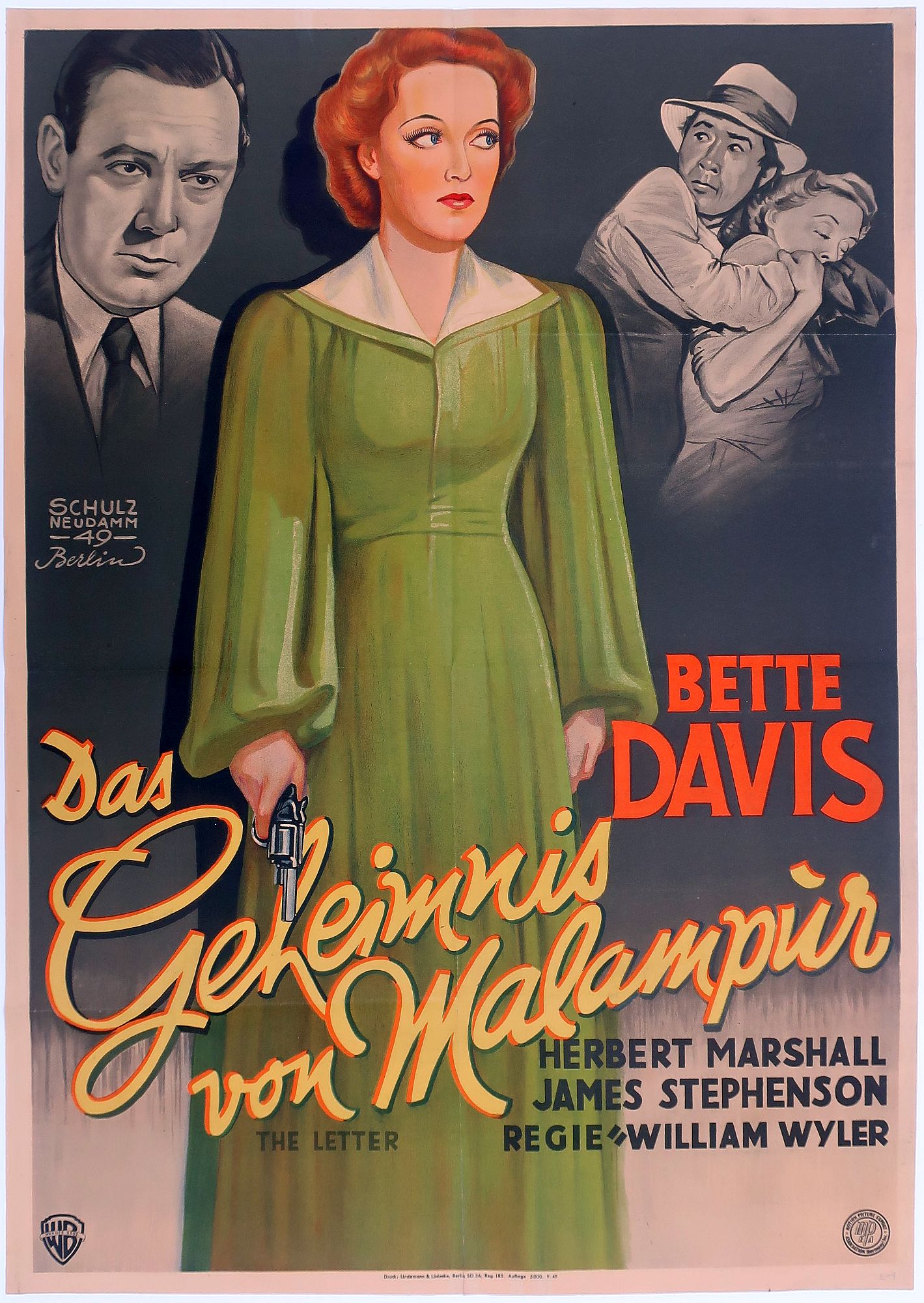 Das Geheimnis von Malampur, Bette Davis, Filmplakat, Dt. EA 1949-image