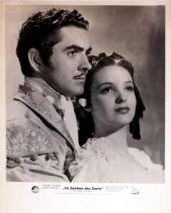 Im Zeichen des Zorro, Tyrone Power/Linda Darnell, MPEA-Foto, 1949-image