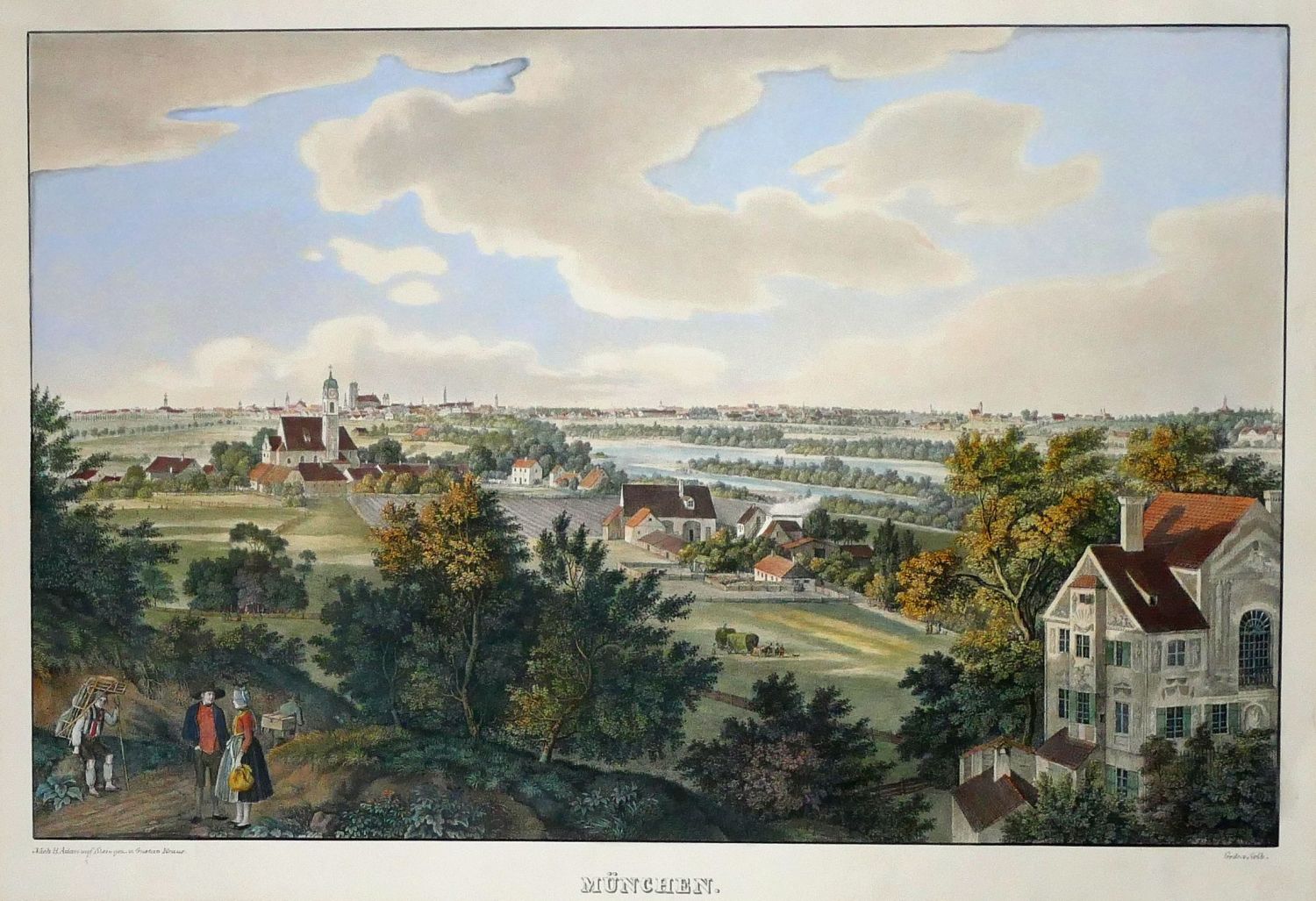 Gustav Krauß nach H. Adam, München, col. Lithographie, um 1828-image