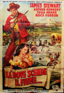 La`dove scende il fiume..., James Stewart, Original Kinoplakat, ital. EA 1952-image
