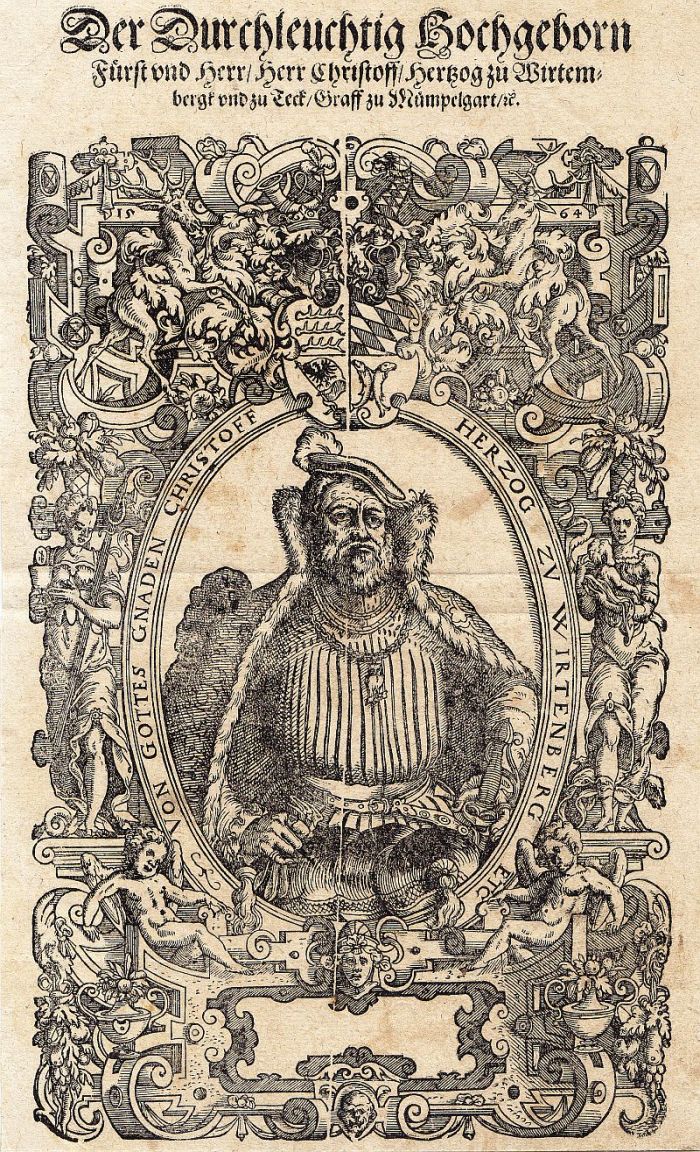 Jost Amman, Herzog Christoph von Württemberg, Portrait, Holzschnitt, 1564-image