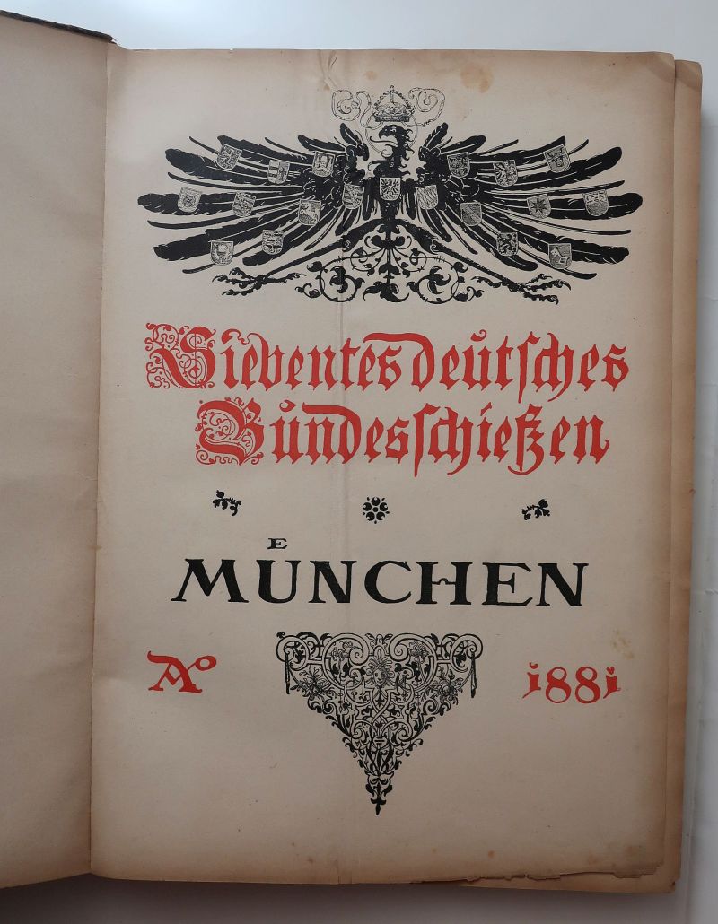 Siebentes deutsches Bundesschießen München 1881, Festzeitung, wohl erste Abbildung der Schützenliesl!-image