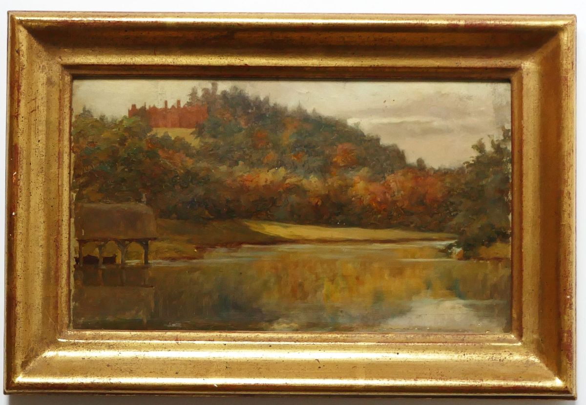 Sir Arthur Temple Clay, Lythe Hill Haslemere, Öl auf Karton, 1894, gerahmt-image