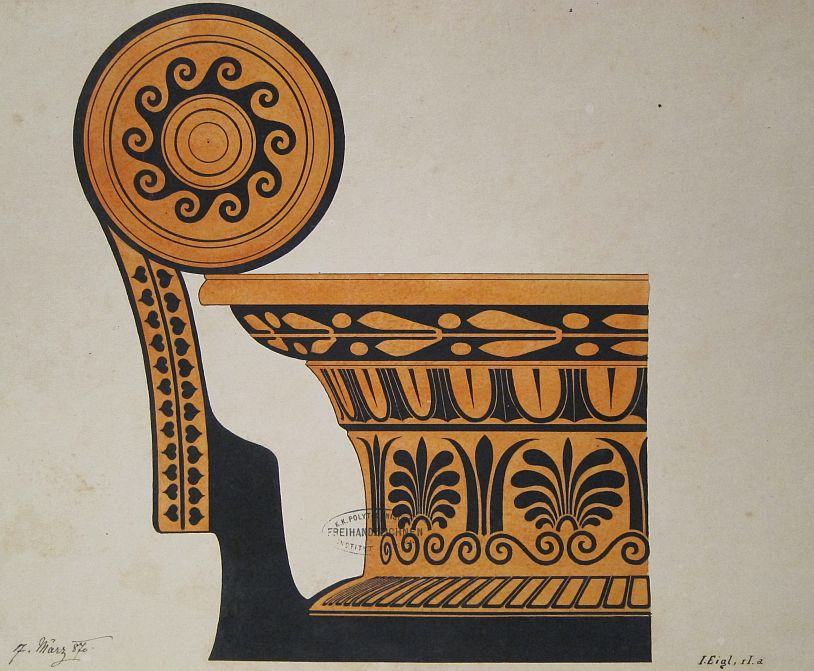 Josef Eigl, Architektur - & Portraitzeichnungen, 24 Blätter, 1866-1870-image