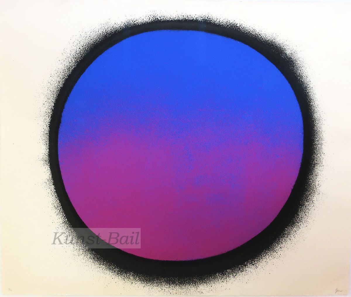 Rupprecht Geiger, Violett-Blau-Schwarz, Serigraphie, signiert-image