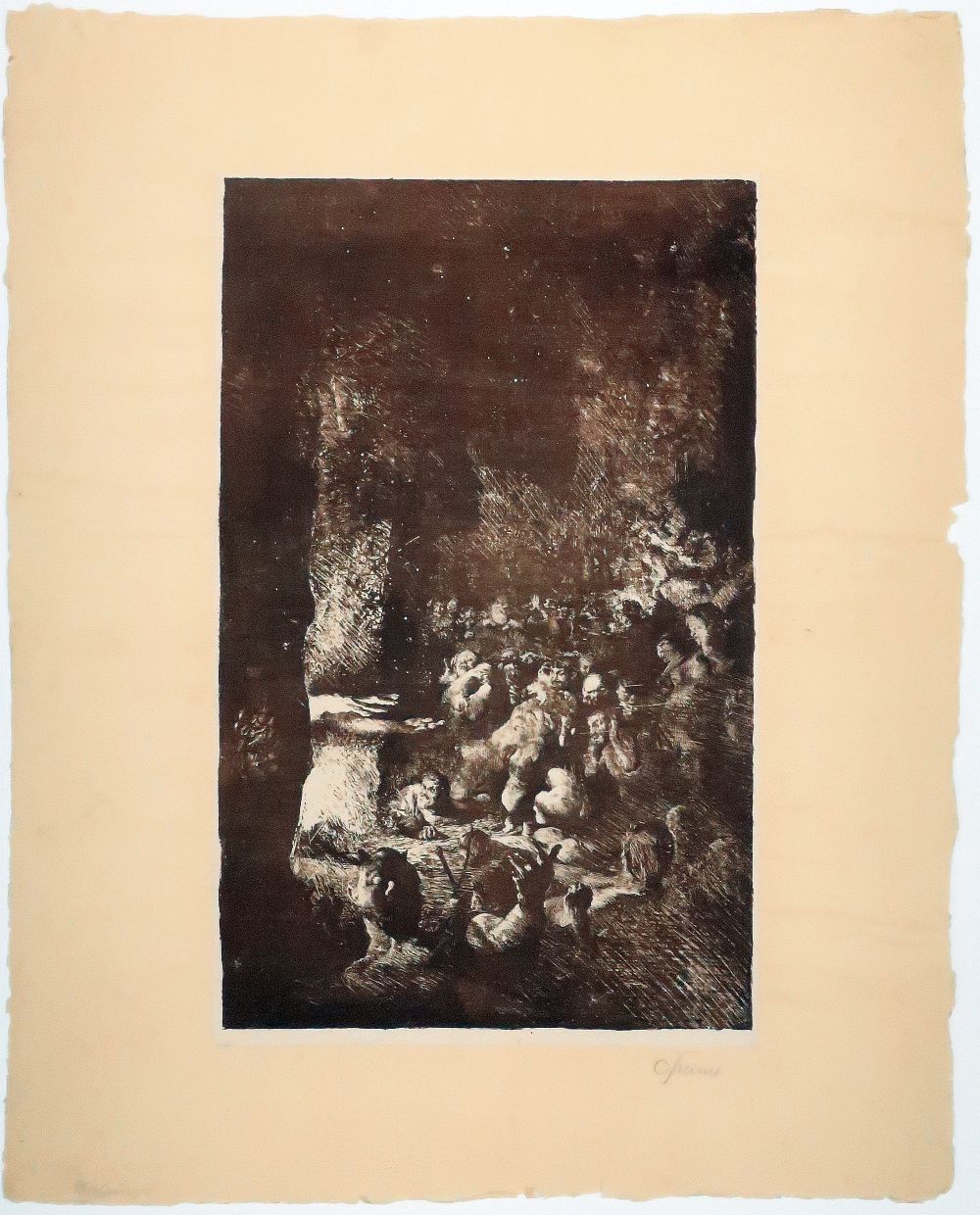 Otto Greiner, Walpurgisnacht, Lithographie, signiert, 1894-image