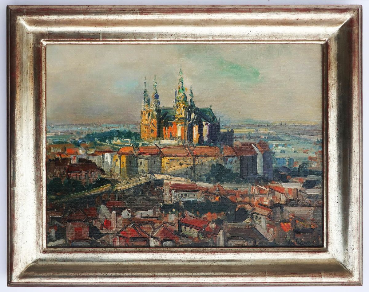 Otto Hamel, Prag - Hradschin (?), Öl / Leinwand, signiert, um 1900/1930, gerahmt-image