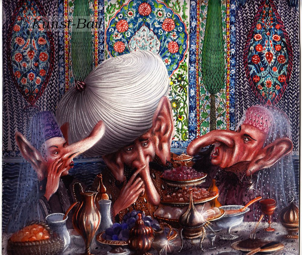 Friedrich Hechelmann, die Geschichte vom kleinen Muck, Aquarell und Tempera über Bleistift auf starkem Karton, 1978-image
