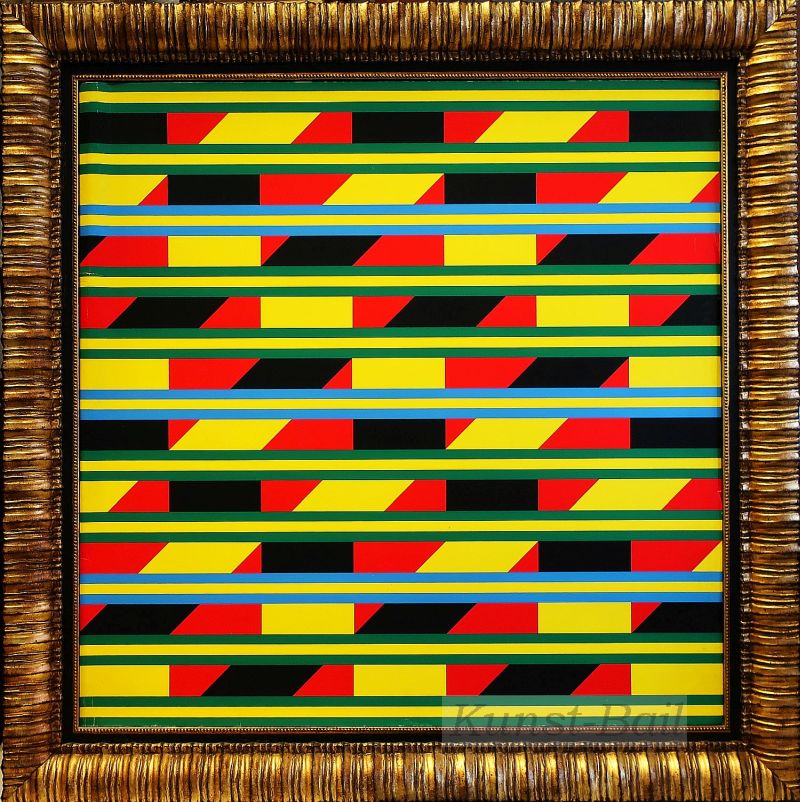 Roland Helmer, Jalousie, Siebdruck, 1972, signiert-image