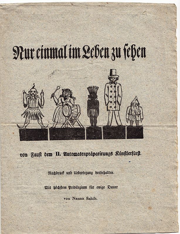 Nur einmal im Leben zu sehen, Einblattdruck, Karneval, Satire, um 1860-image