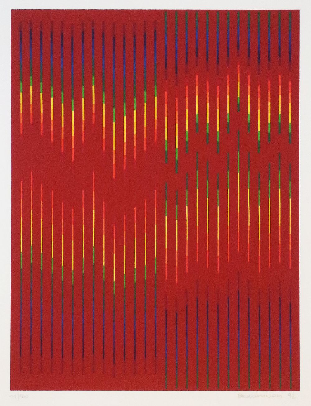 Paolo Minoli, Siebdruck in 13 Farben, signiert, nummeriert, 1992-image