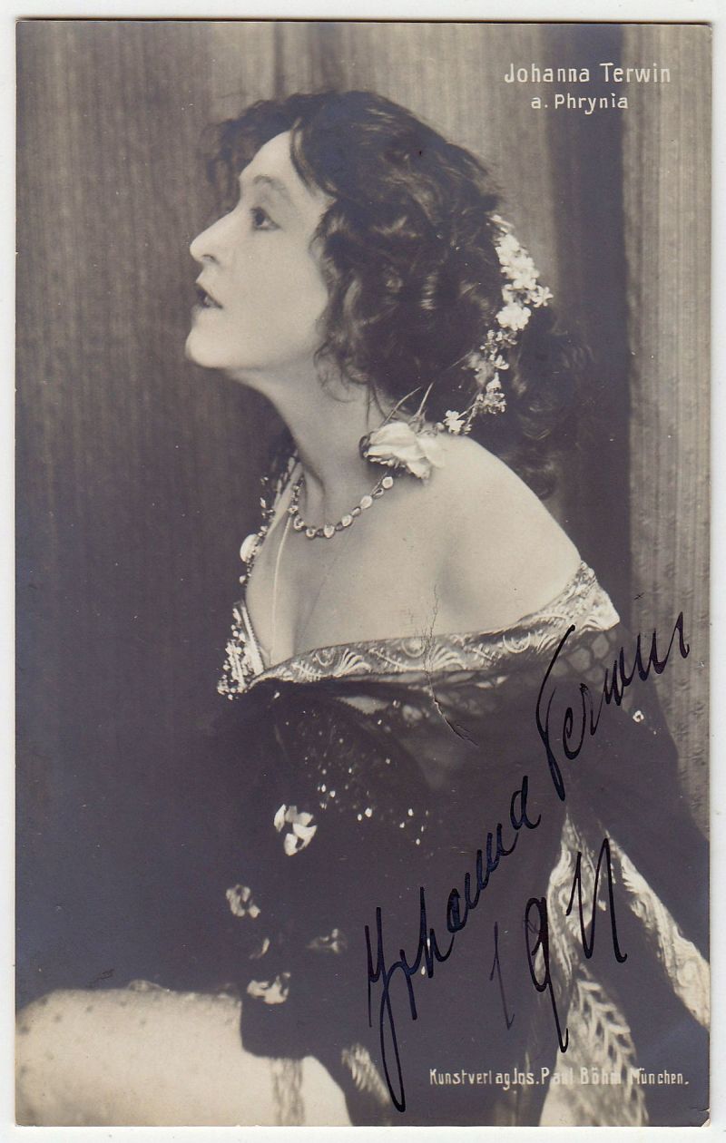 Johanna Terwin, Autogramm, 1911-image