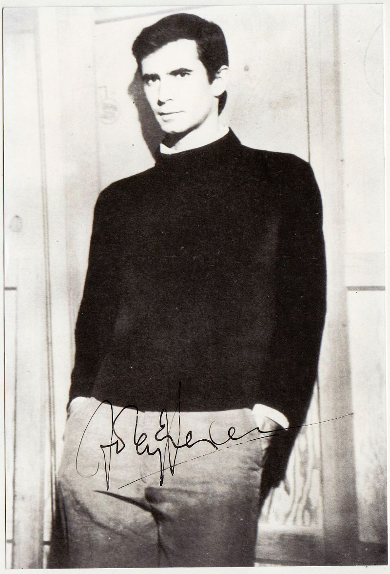 Anthony Perkins, Autogramm auf Foto, 1970er-image