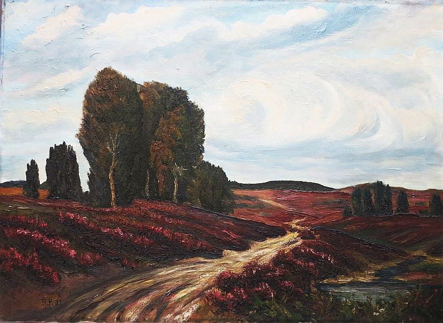 Rudolf Petuel, Landschaft, Öl auf Leinwand, monogrammiert, 1935-image