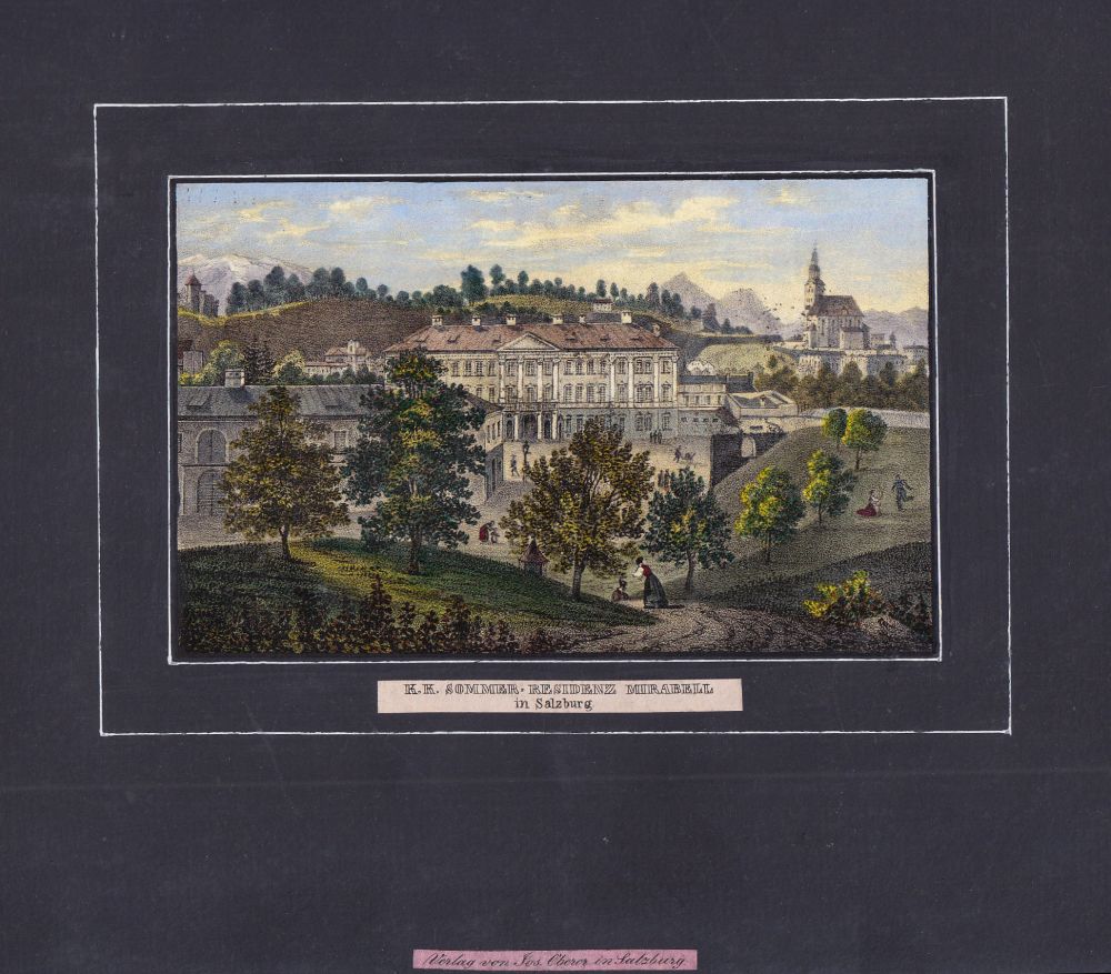 Pezolt / Stießberger, Salzburg & Hallstatt, 5 kolorierte Lithographien, 1837-39-image