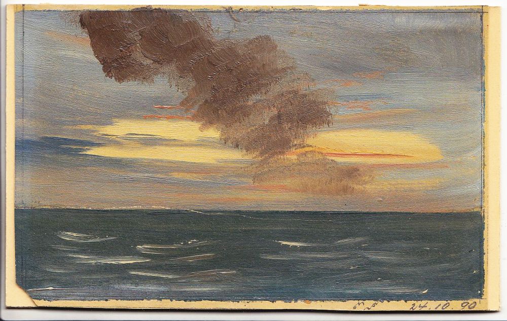 Alf Bachmann, Seestück, 1890, Ölskizze-image