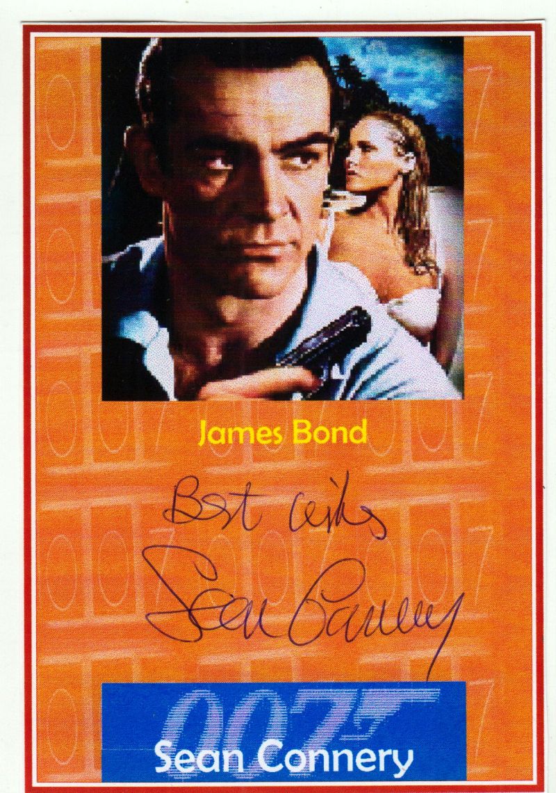 Sean Connery, Autogramm auf James-Bond-Autogrammkarte-image