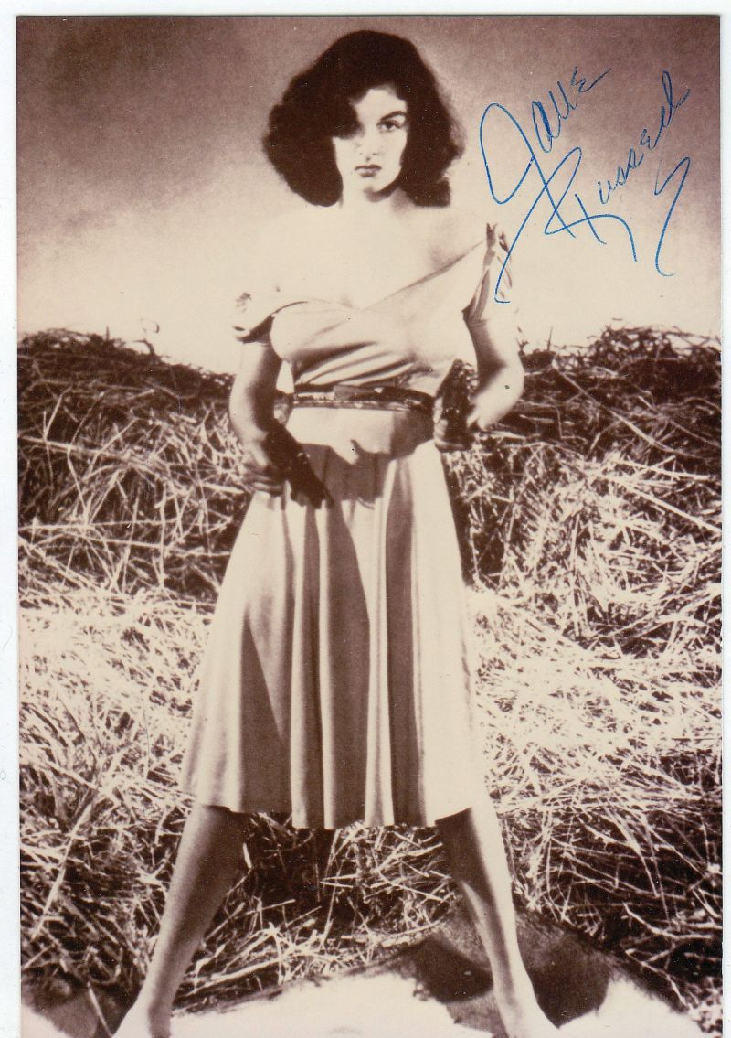 Jane Russel, Autogramm auf Foto-image