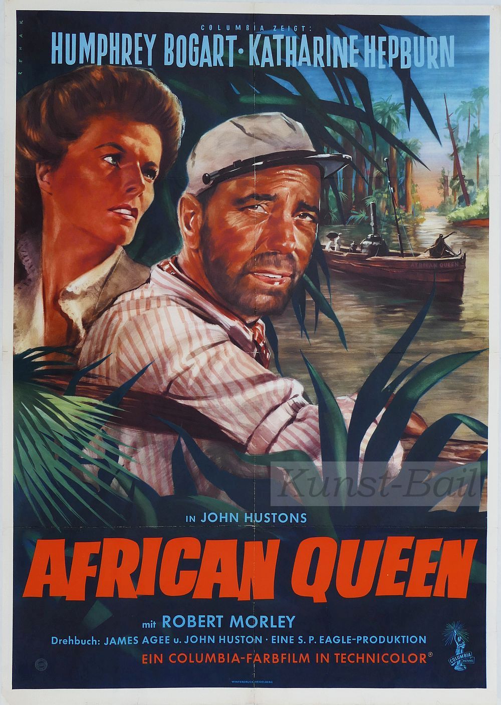African Queen, Filmplakat, A1, deutsche EA 1958-image