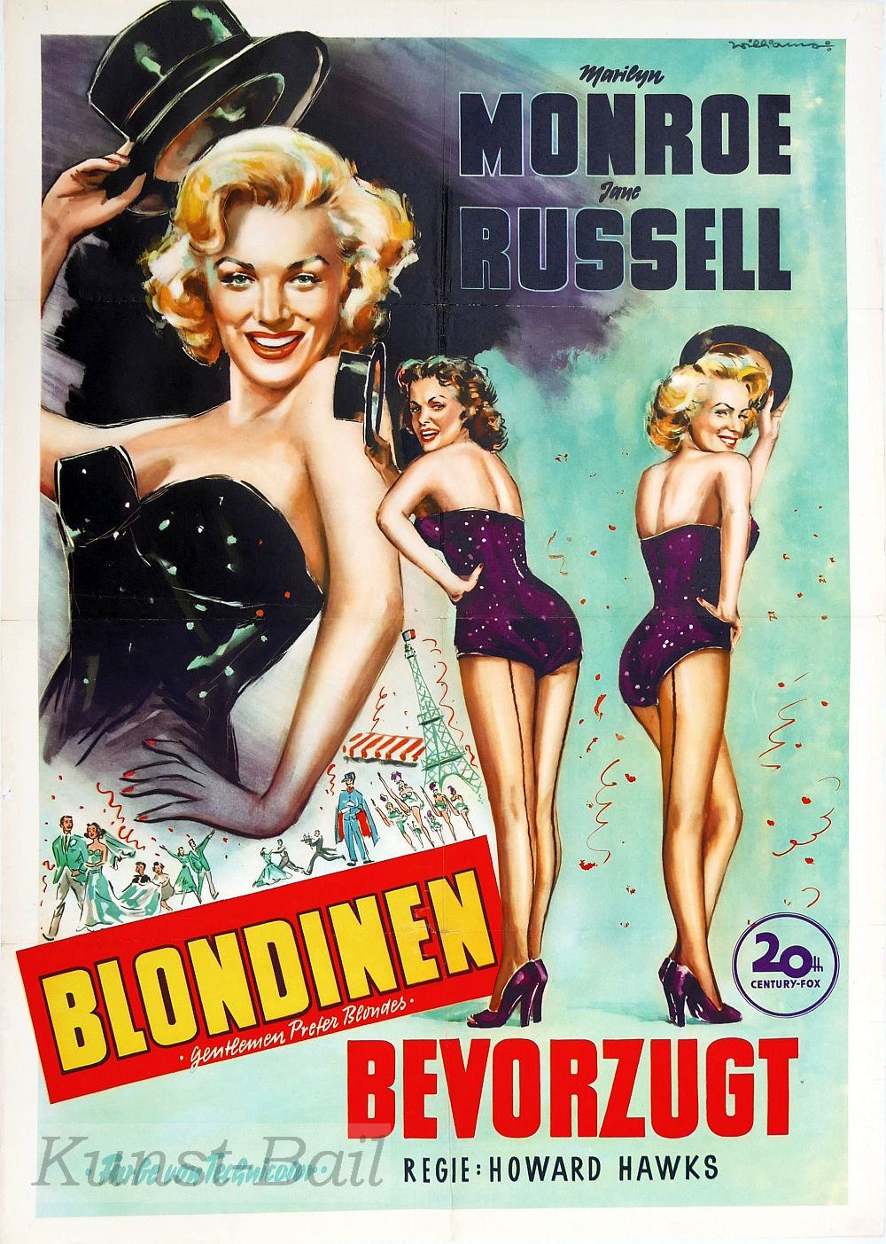 Blondinen bevorzugt, Filmplakat, A1, Dt. EA 1954-image