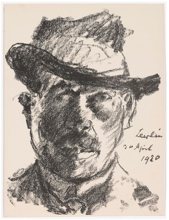 Lovis Corinth, Selbstbildnis, Lithographie, 1920-image