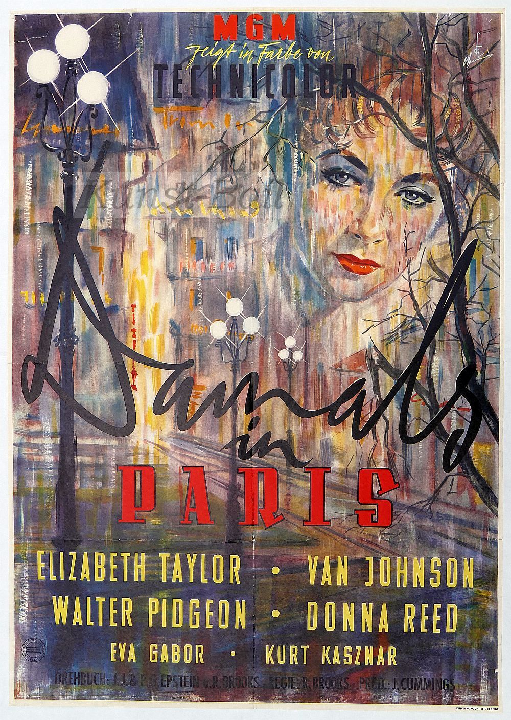 Damals in Paris, Filmplakat, A1, Dt. EA 1955-image