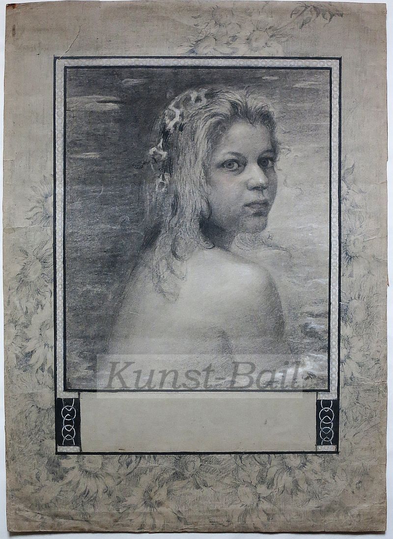 Unbekannter Künstler, badende junge Frau, Wien um 1900-image