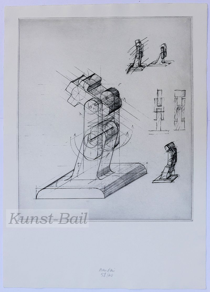 Joachim Bandau, ohne Titel, Radierung, signiert-image