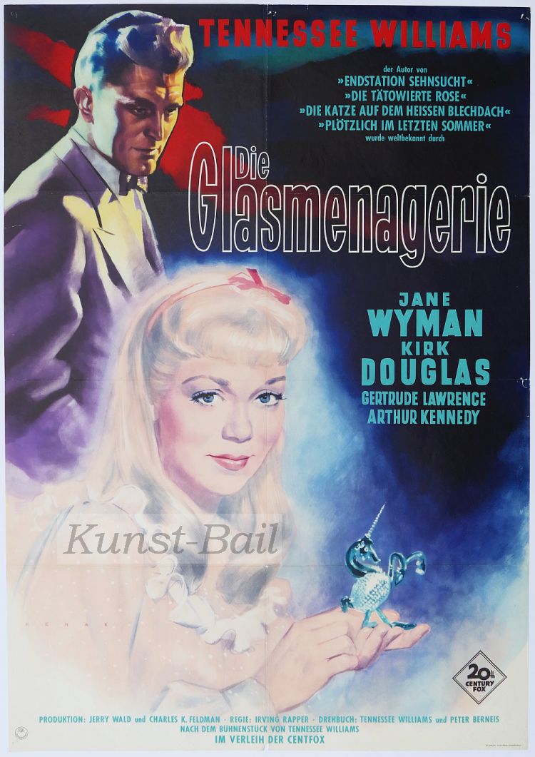 Die Glasmenagerie, Kinoplakat, A1, Dt. WA 1961-image