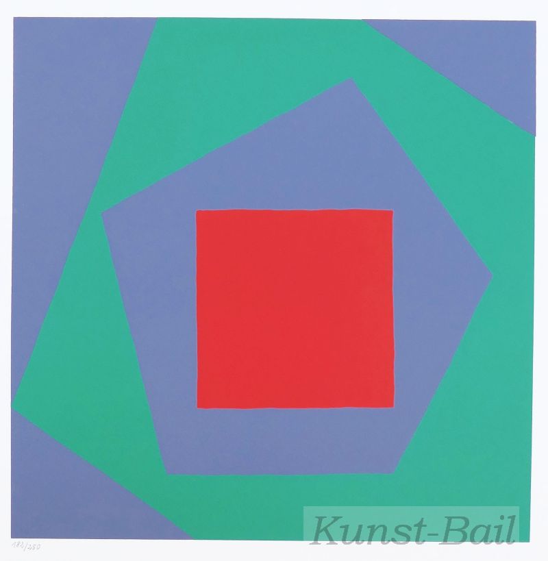 Johannes Itten, Komposition 3f, Farbserigraphie, 1961, Nachlassstempel.-image