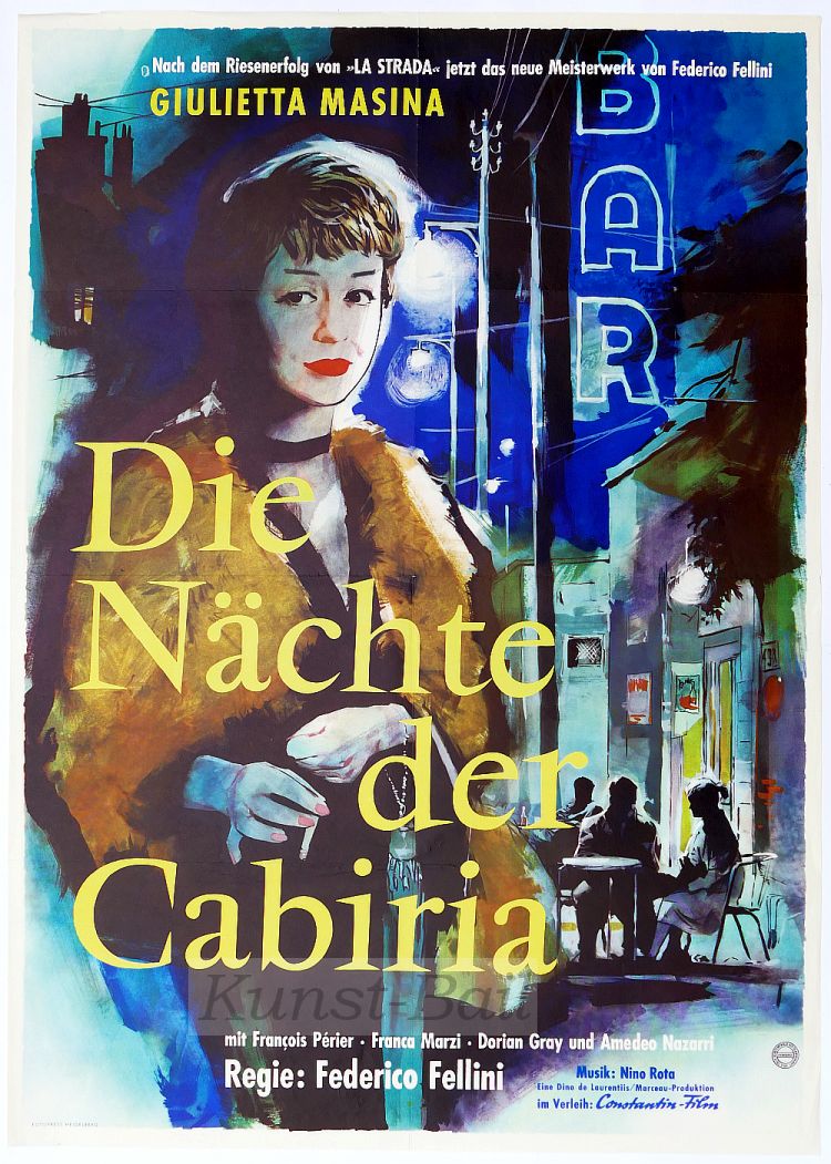 Die Nächte der Cabiria, Filmplakat, A1, A-Motiv, Dt. EA 1957-image