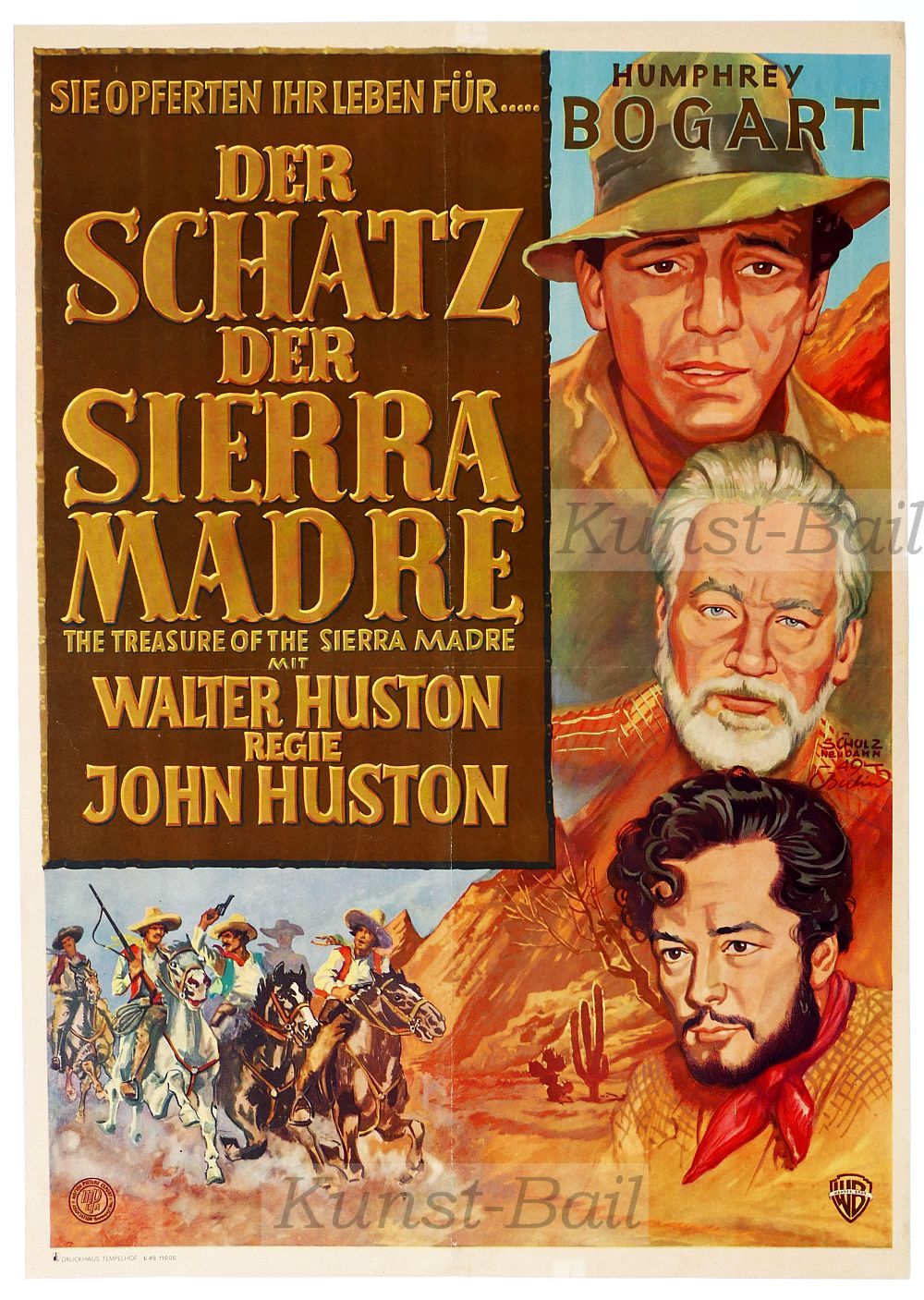 Der Schatz der Sierra Madre, Filmplakat, Dt. EA 1948-image