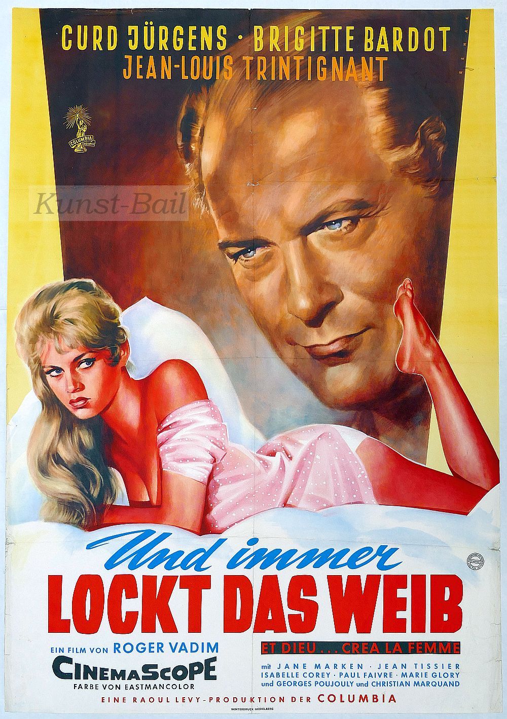 Und immer lockt das Weib, Filmplakat, A1, Dt. EA 1956-image