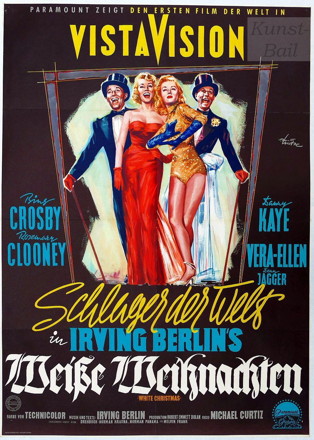 Weisse Weihnachten (White Christmas), Filmplakat, A1, Dt. EA 1954-image