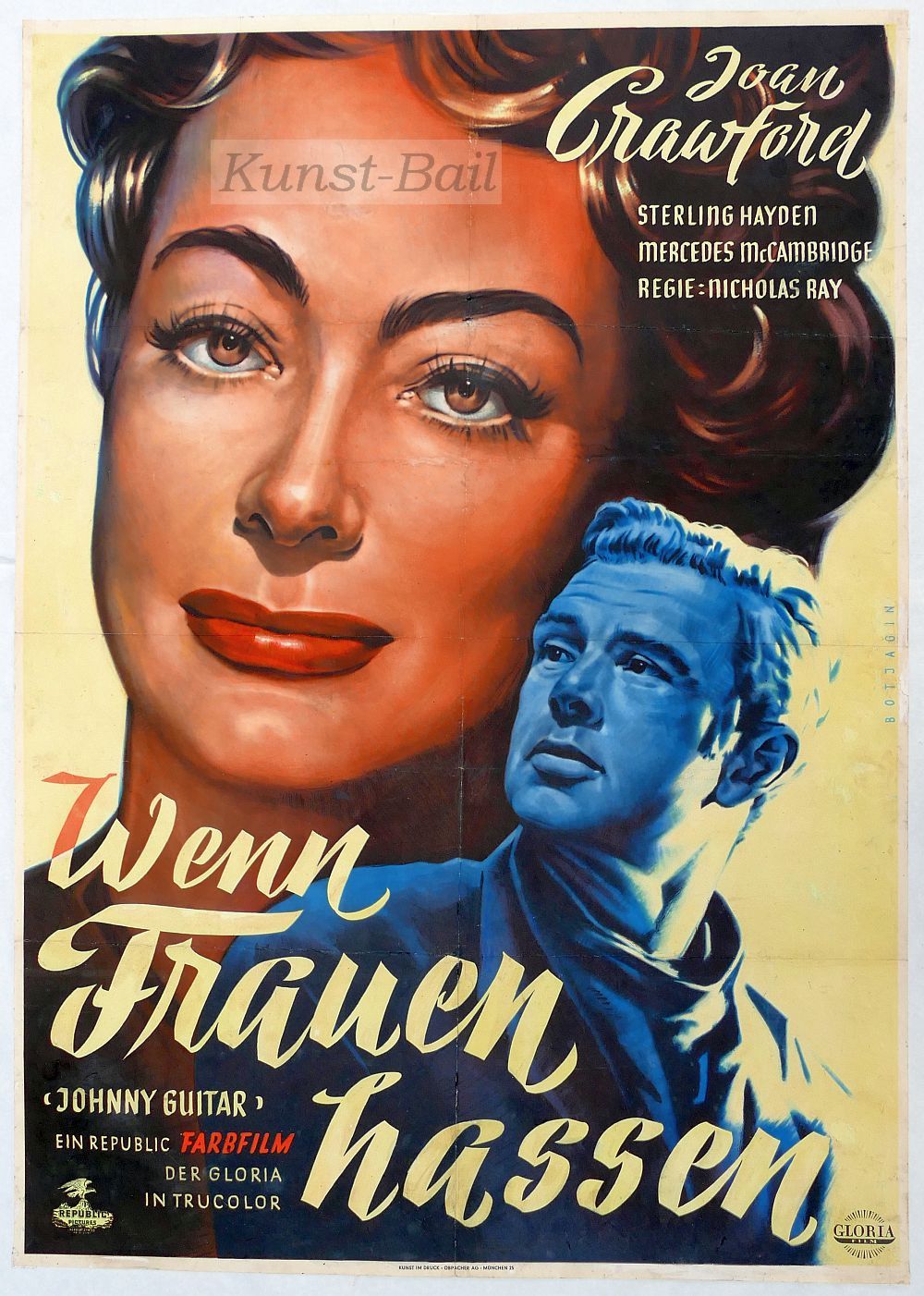 Wenn Frauen hassen (Jonny Guitar), Filmplakat, Dt. EA 1954-image