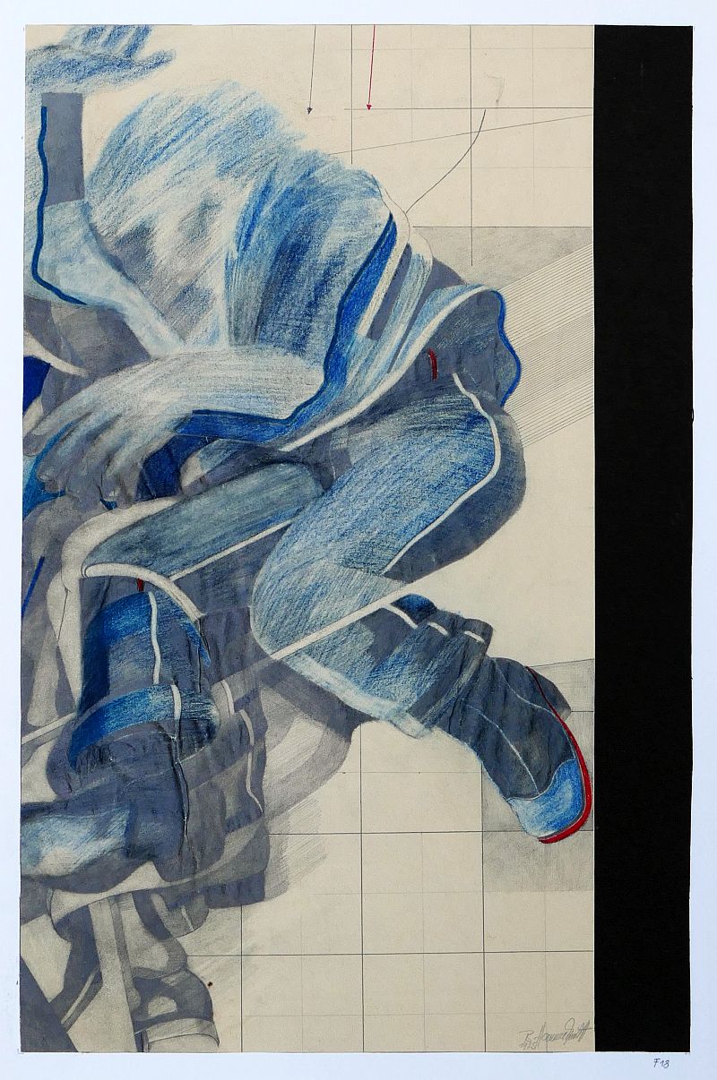 B. Hammerschmidt, ohne Titel (liegende Männergestalt), Mischtechnik, signiert, 1975-image