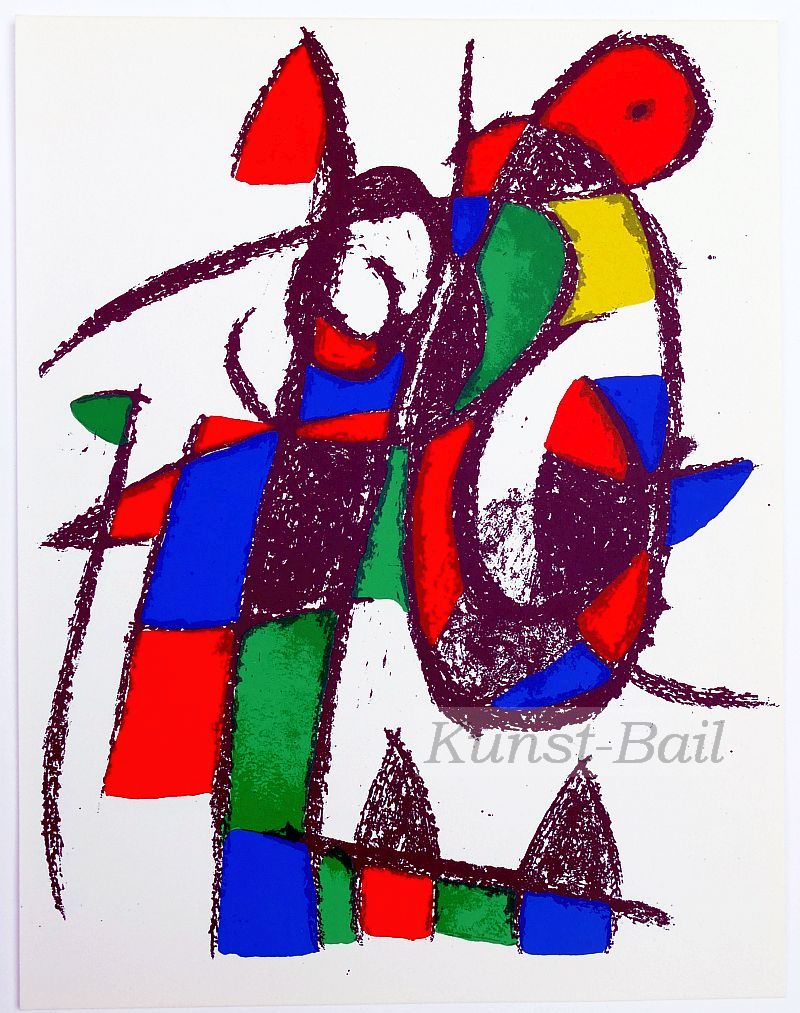 Juan Miro, ohne Titel, Original Lithographie, 1975-image