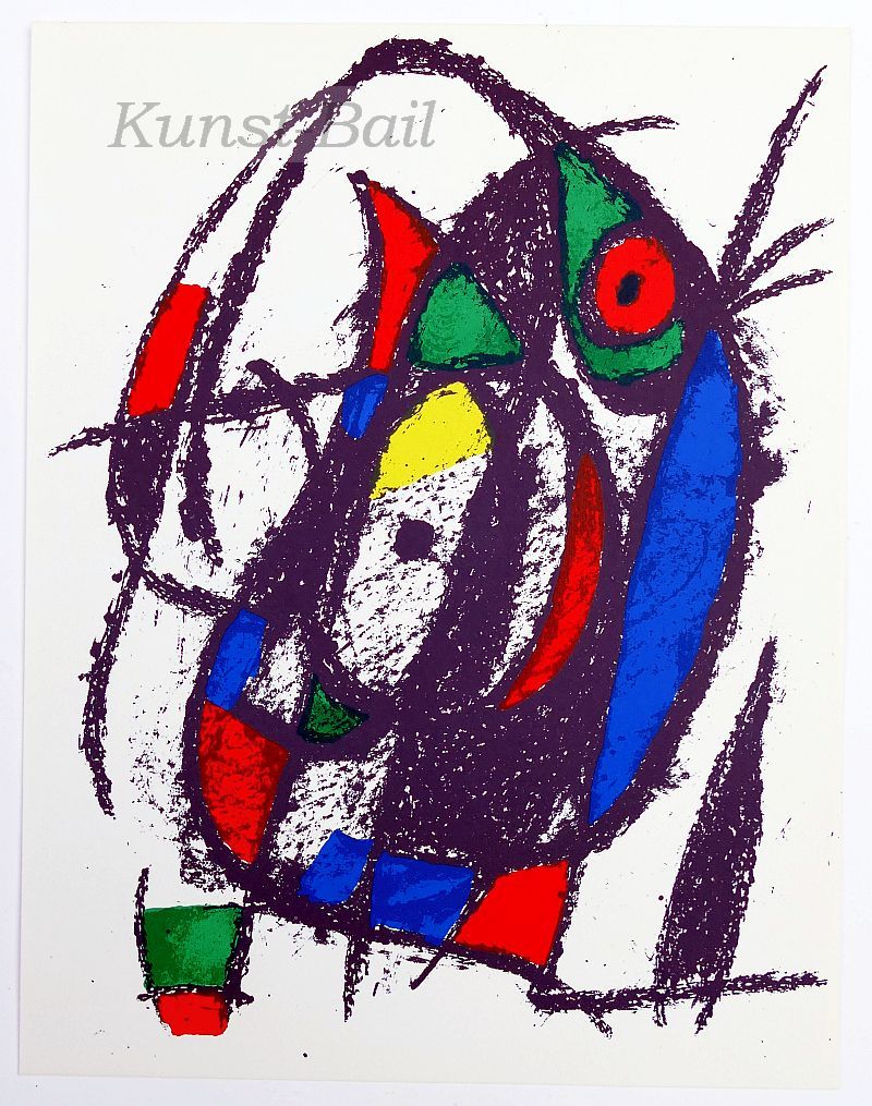 Juan Miro, ohne Titel, Original Lithographie, 1975-image