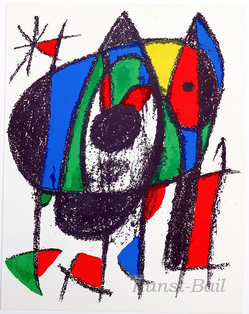 Juan Miro, ohne Titel, Original Lithographie, 1975-image