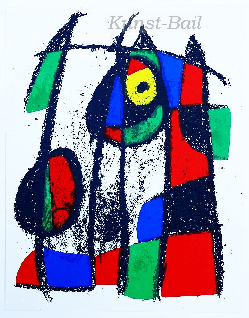 Juan Miro, ohne Titel, Original Lithographie, 1975-image