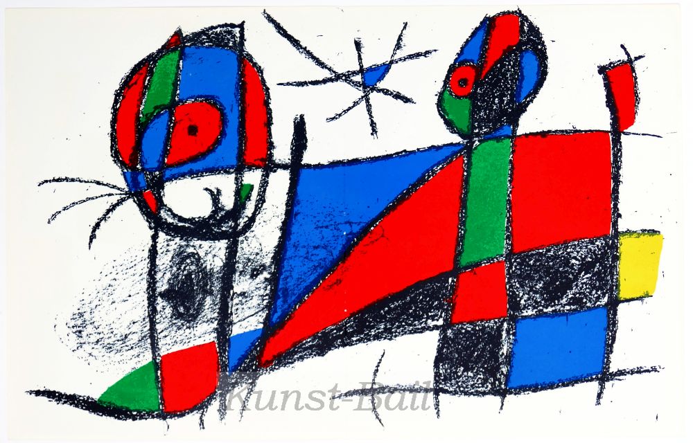 Juan Miro, ohne Titel, Original Lithographie, 1975-image