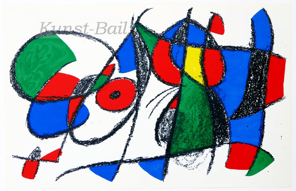 Juan Miro, ohne Titel, Original Lithographie, 1975-image