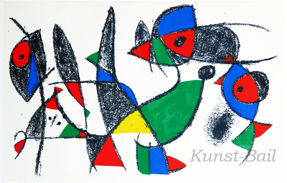 Juan Miro, ohne Titel, Original Lithographie, 1975-image