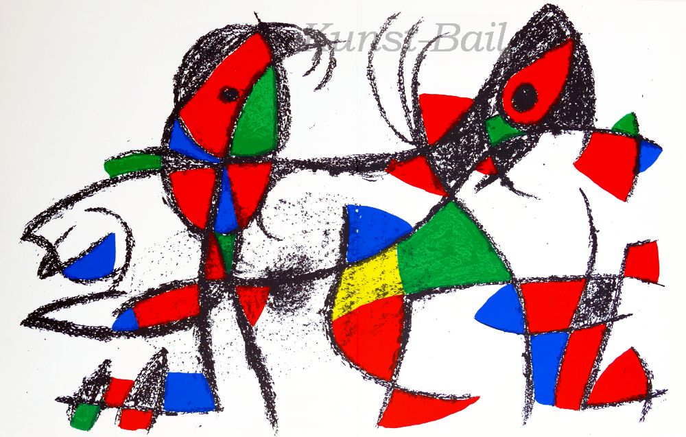 Juan Miro, ohne Titel, Original Lithographie, 1975-image