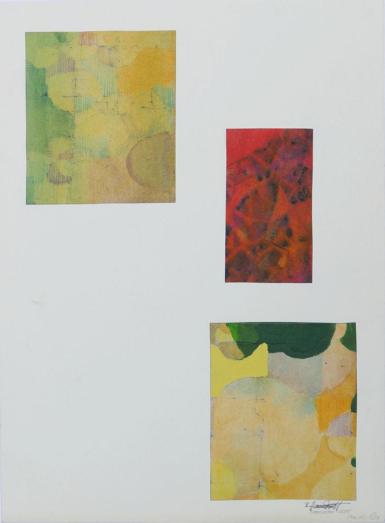 B. Hammerschmidt, Farbdetail Licht, 3 Aquarelle, signiert, um 1975.-image