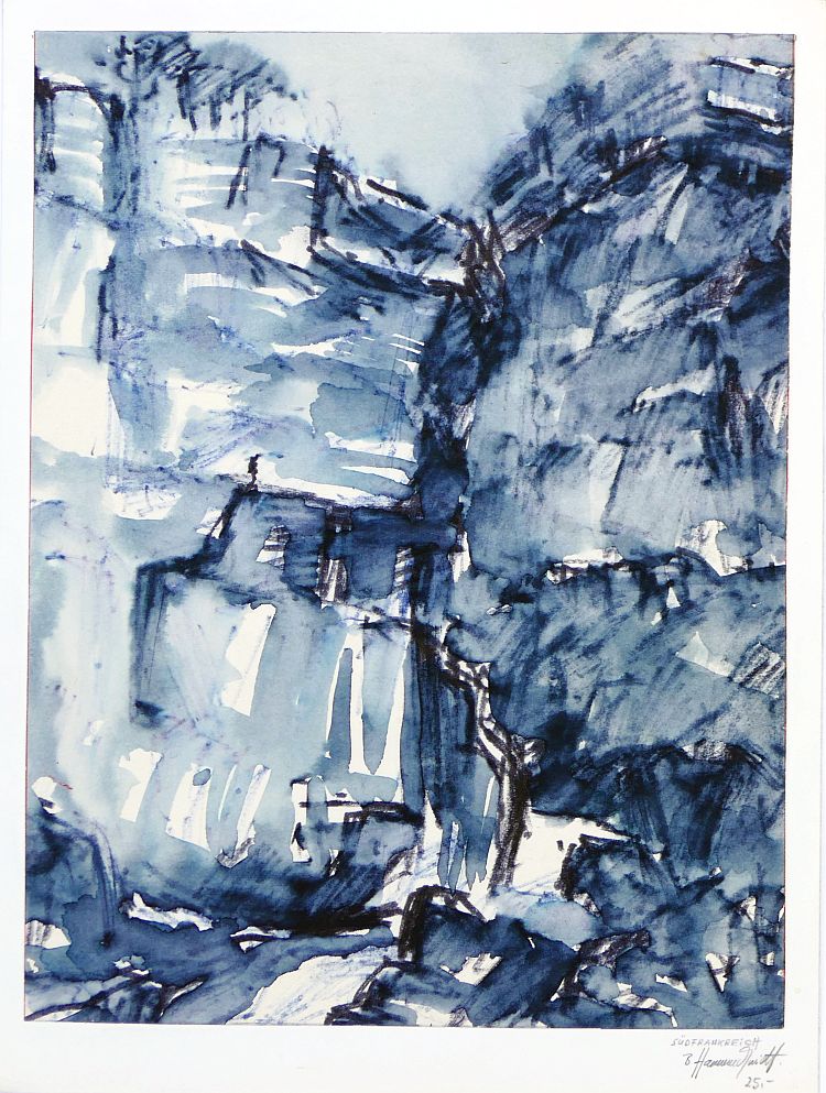 B. Hammerschmidt, Südfrankreich, Aquarell, signiert, um 1975-image