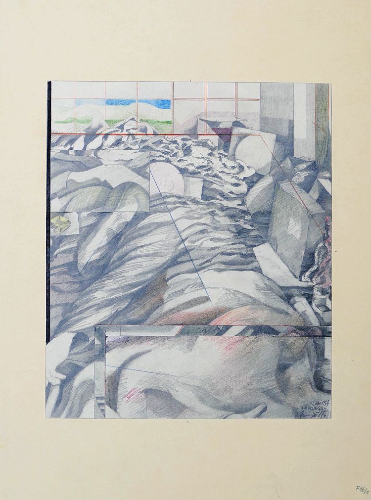 B. Hammerschmidt, Unterwegs, Mischtechnik, signiert, bezeichnet, 1977-image