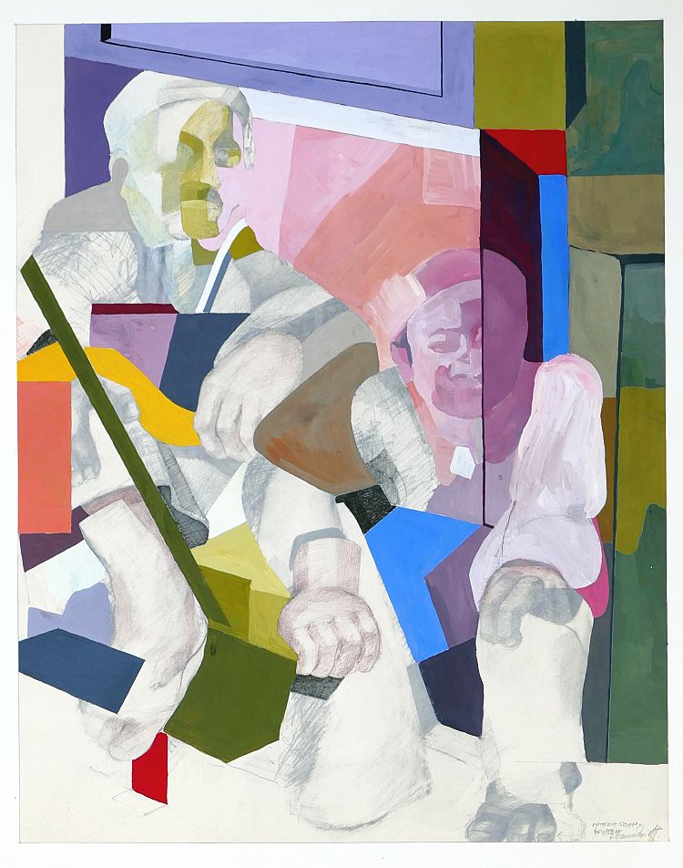 B. Hammerschmidt, Vater und Sohn - Ägypten, Mischtechnik, signiert, (1975).-image